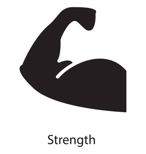 Powerful Shoulders Showing Strength Icon — Stock Vector