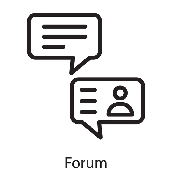 Account Symbol Message Bubble Showing Forum Discussion — Stock Vector