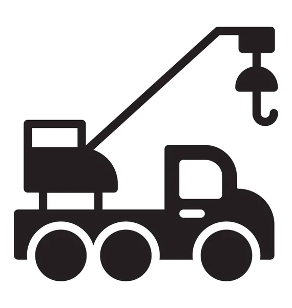 Crane Vehicle Used Carrying Transporting Vehicles One Place Another — Stock Vector