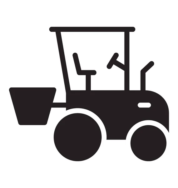 Tractor Loader Small Front Used Loading Goods — Stock Vector