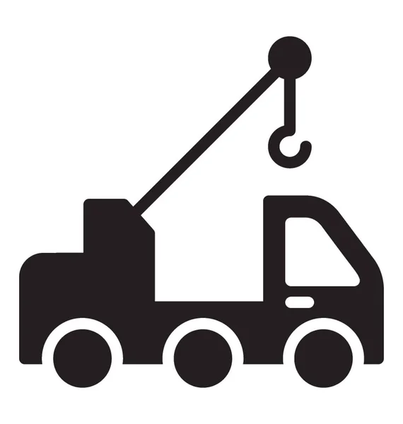 Kranwagen Zum Heben Und Transportieren Von Gütern — Stockvektor