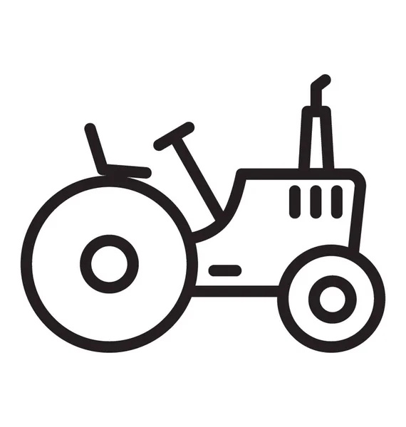 Gran Tractor Neumáticos Utilizado Para Agricultura — Archivo Imágenes Vectoriales