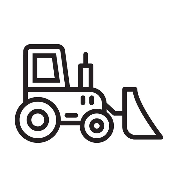 Amelyek Végrehajtásához Talaj Benne Kis Vödör Vödör Traktor — Stock Vector