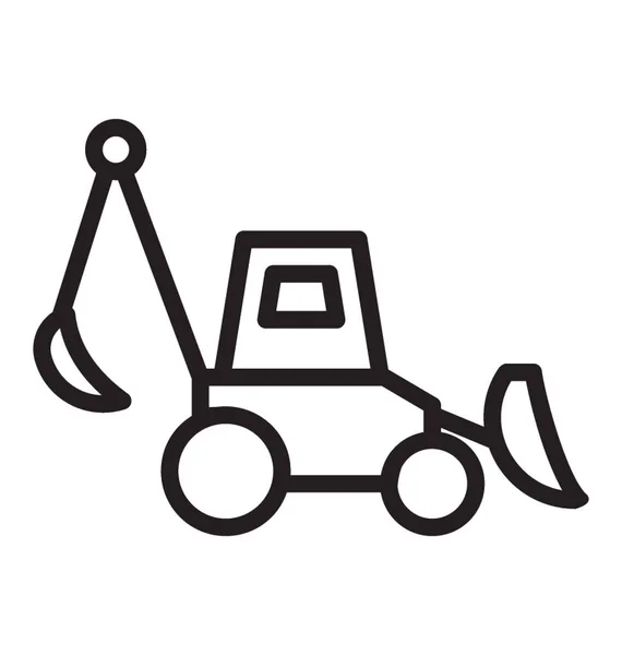 Icon Design Backhoe Loader — Stock Vector