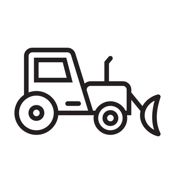 Amelyek Végrehajtásához Talaj Benne Kis Vödör Vödör Traktor — Stock Vector