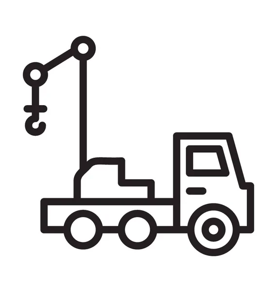 Kranwagen Zum Heben Und Transportieren Von Gütern — Stockvektor