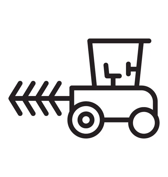 Farming Equipment Cultivating Tractor — Stock Vector