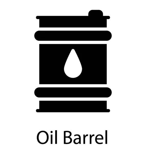 Icono Diseño Barril Petróleo — Archivo Imágenes Vectoriales