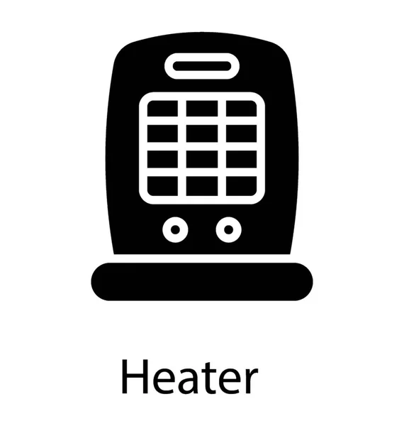 Vettore Icona Glyph Riscaldatore Gas Portatile — Vettoriale Stock