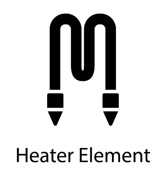 Pictogram Vector Van Het Elektrische Verwarmingselement Van Onderdompeling — Stockvector