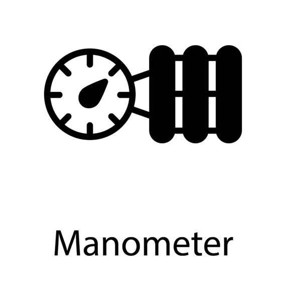 Манометр Являє Собою Пристрій Вимірювання Тиску — стоковий вектор