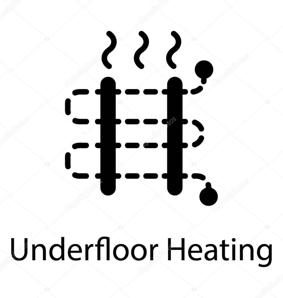 An icon vector showing heating radiator 