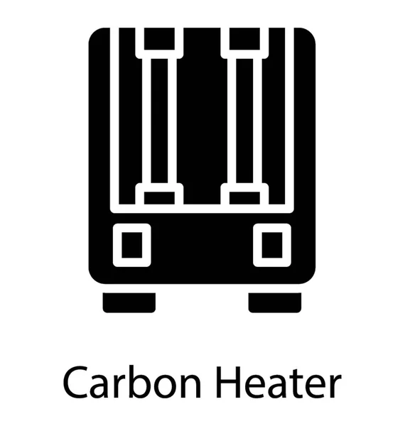 Een Pictogram Vector Ontwerp Van Carbon Heater — Stockvector