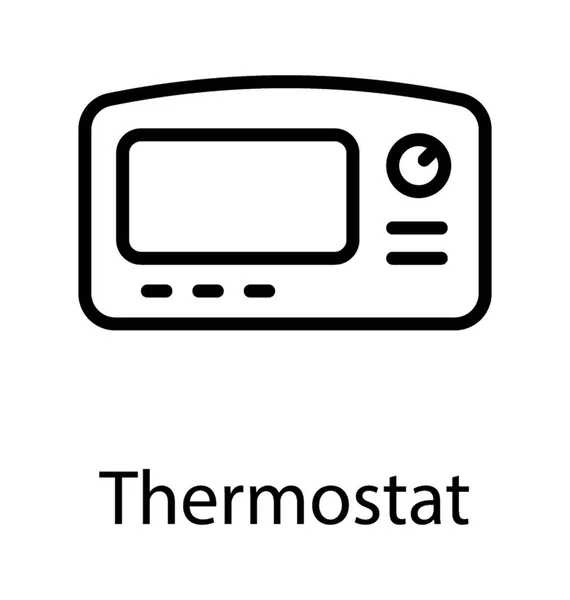 Hőmérséklet Szabályozó Termosztátok — Stock Vector