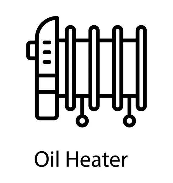 Vecteur Icône Montrant Radiateur Chauffage — Image vectorielle