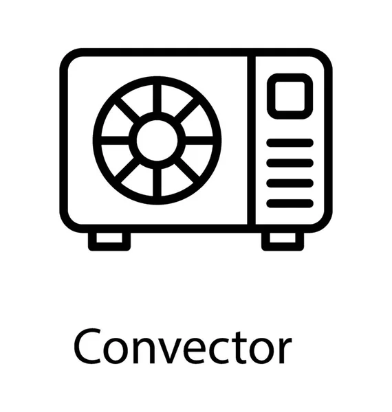 Klimaanlage Outdoor Unit Line Symbol — Stockvektor