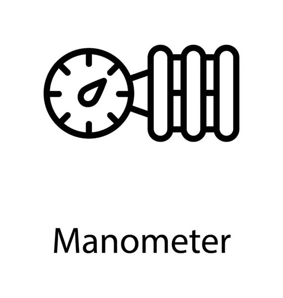 Manometer Device Measure Pressures — Stock Vector