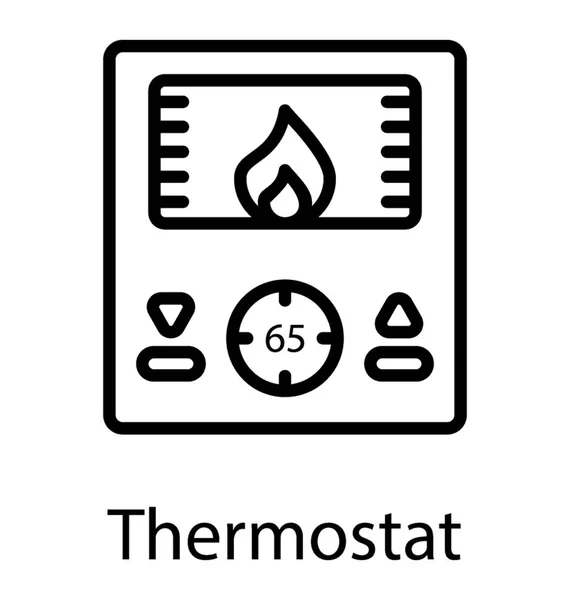 Thermostats Regulating Temperature — Stock Vector