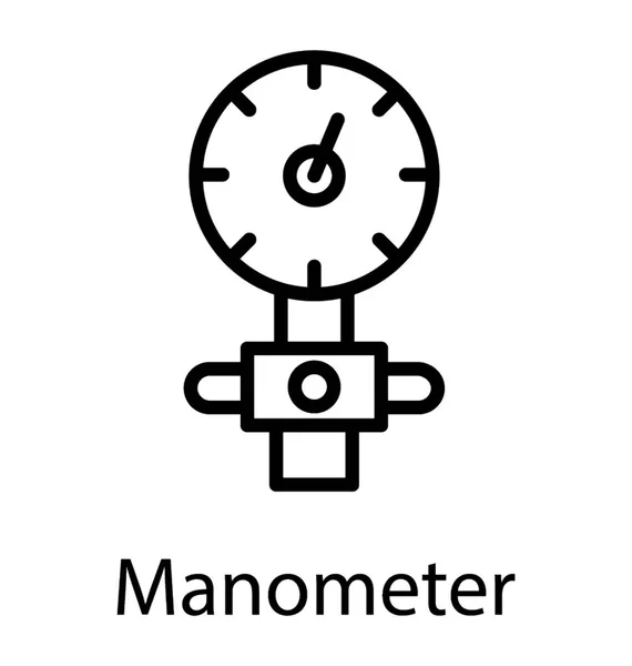 Манометр Являє Собою Пристрій Вимірювання Тиску — стоковий вектор