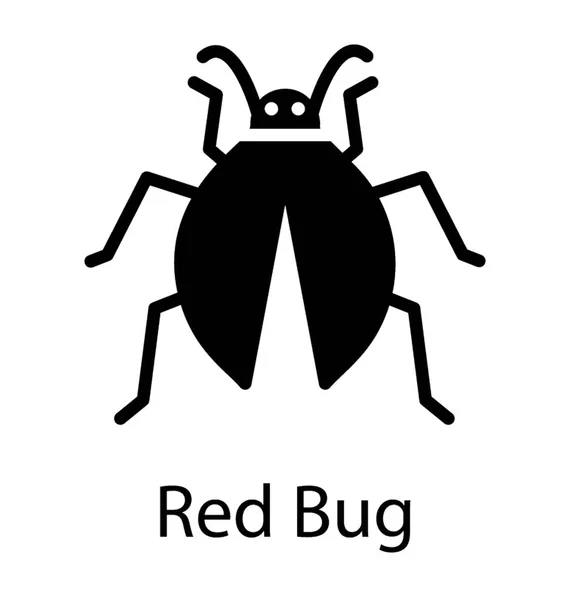 Symbol Eines Insekts Mit Punkten Auf Dem Rücken Die Marienkäfer — Stockvektor