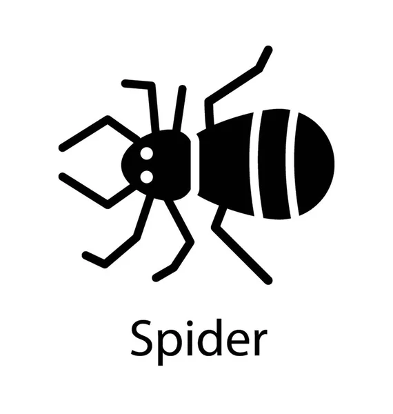 Icon Insect Having Long Legs Depicting Spider — Stock Vector