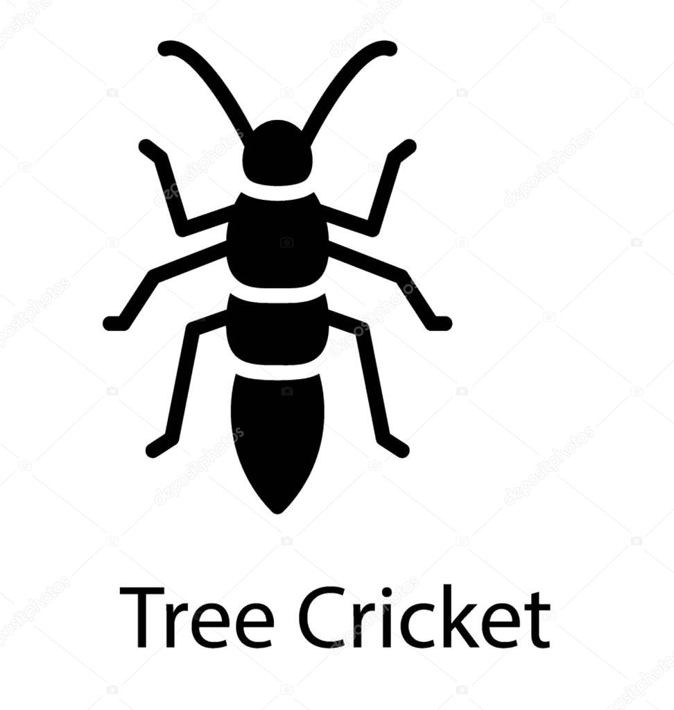 Icon of a garden insect having long legs depicting grasshopper