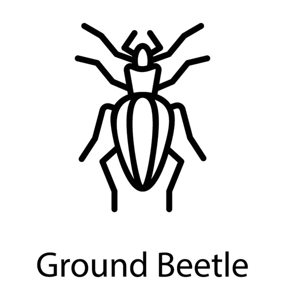 Pictogram Van Een Insect Van Grond Met Lange Benen Beeltenis — Stockvector