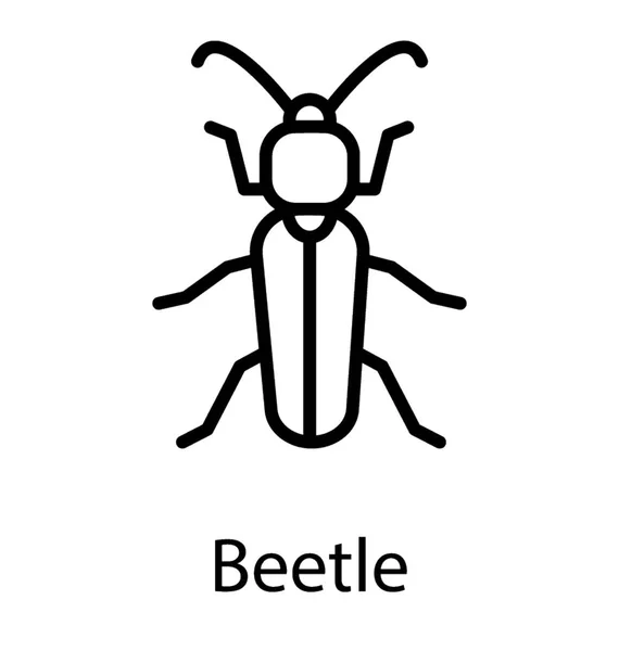 Pictogram Van Een Insect Antena Lange Benen Beeltenis Van Klaver — Stockvector