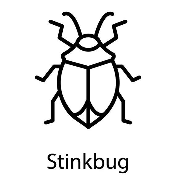 Icon Insect Having Wings Depicting Stink Bug — Stock Vector