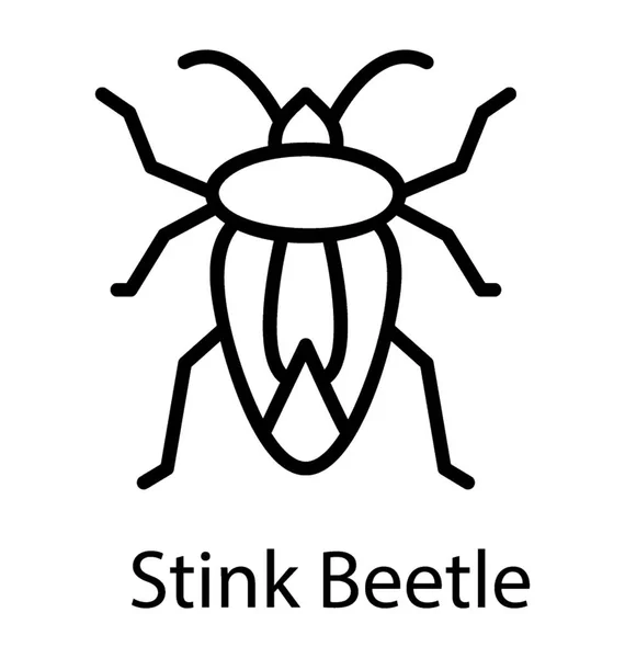 Symbol Eines Insekts Mit Flügeln Das Stinkwanze Darstellt — Stockvektor