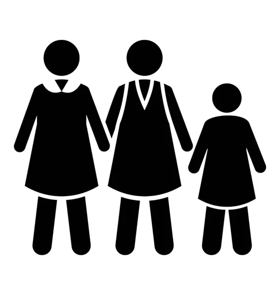 Icono Imagen Que Denota Maternidad Madre Con Sus Hijos — Vector de stock