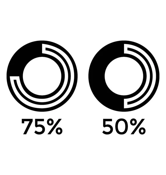 Ett Cirkeldiagram Eller Ett Cirkel Diagram Cirkulär Statistisk Grafik — Stock vektor