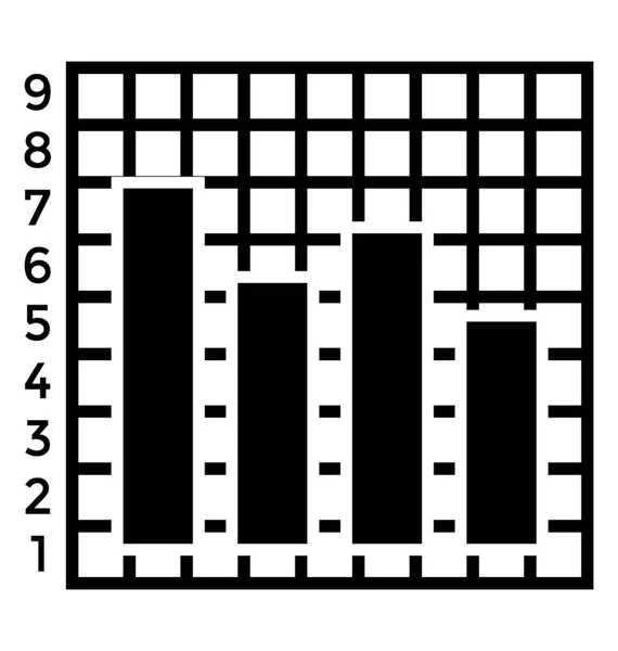 Grafisk Representation Vertikal Stapeldiagram Det Kallas Ibland Ett Linjediagram — Stock vektor
