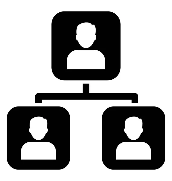 Hierarki Nätverket Symboliserar Organisationsschema — Stock vektor