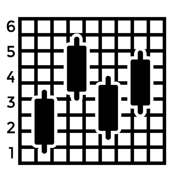 財務チャートのローソク足チャートを示す構造のようなバーをグラフ用紙に — ストックベクタ
