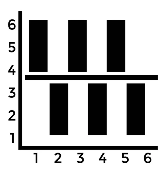 Graphical Representation Vertical Bar Chart Sometimes Called Line Graph — Stock Vector