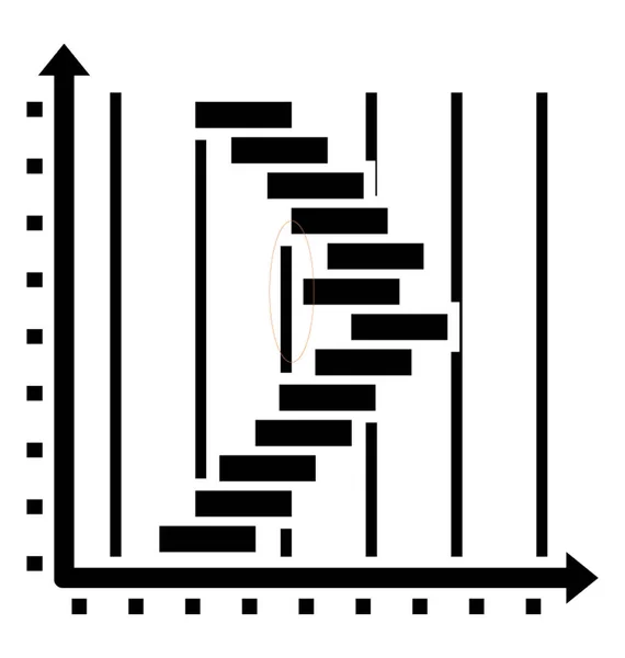 Cegła Podobnie Jak Wykres Celu Zarządzania Wykres Gantta — Wektor stockowy