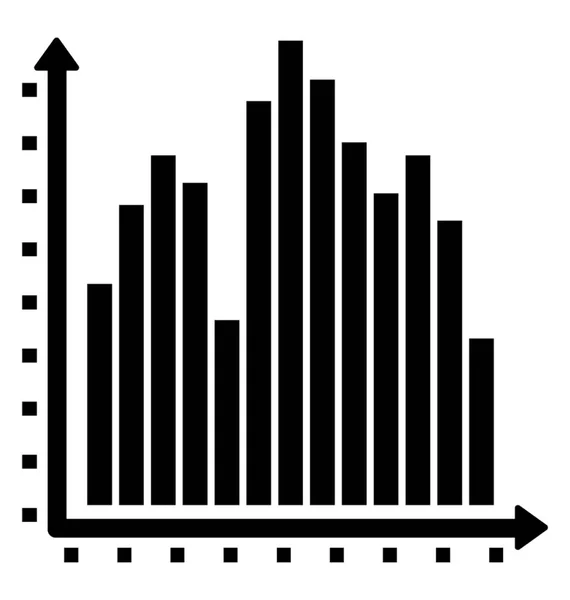 相対度数のヒストグラムを描いた棒グラフ — ストックベクタ