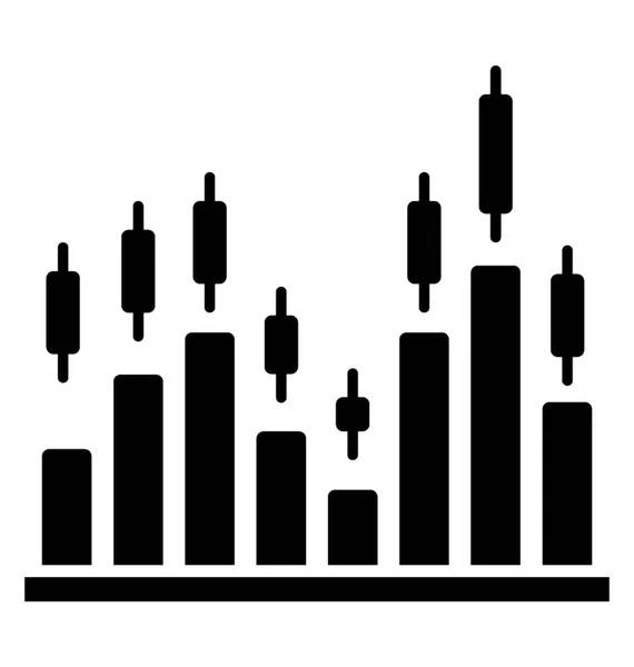Финансовая Диаграмма Графике Баром Структура Обозначающая Диаграмму Подсвечника — стоковый вектор