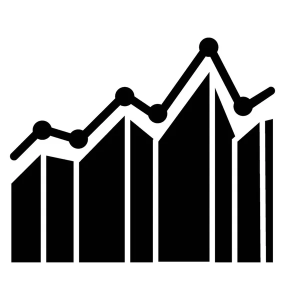Chart Milestones Raising Upwards Downwards Depicting Run Chart — Stock Vector