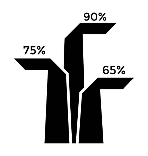 Infographic Böjda Barer Som Skildrar Moderna Infographic — Stock vektor