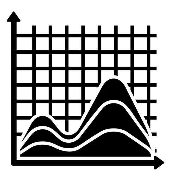 Curved Layers Graph Showing Idea Streamgraph — Stock Vector