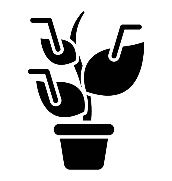 Une Plante Pot Avec Des Nœuds Pour Représenter Infographie Connue — Image vectorielle