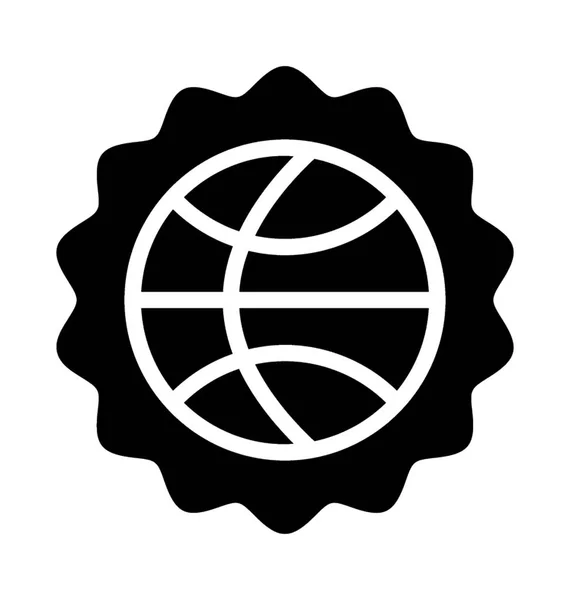 Une Simple Icône Isolée Autocollant Basket — Image vectorielle