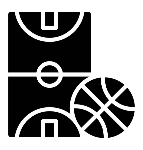 Basketbol Mahkeme Kat Arka Plan Üzerinde Çizgili — Stok Vektör