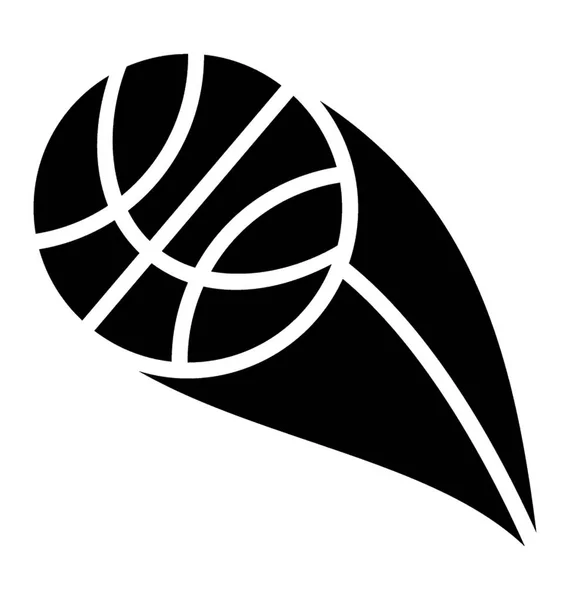 Basketball Hit Isolated Glyph Icon Vector — Stock Vector