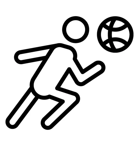 バスケット ボール選手のシンプルなアイコン ベクトル — ストックベクタ