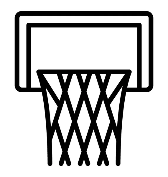 Basketballkorbnetz Mit Basketball — Stockvektor