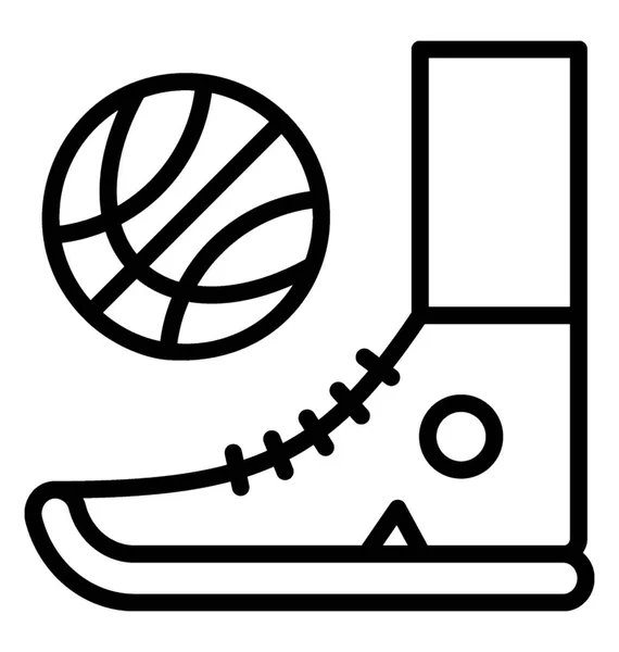 Par Sneakers Med Basket Basket Slog Ikon Design — Stock vektor