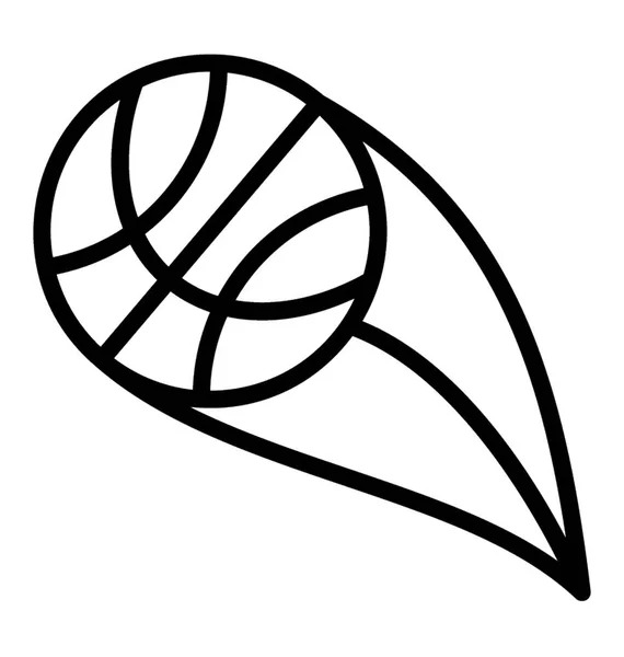 Ein Basketballhit Isolierter Linien Icon Vektor — Stockvektor